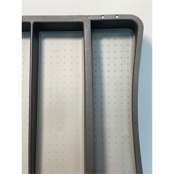 Madesmart Soft Grip Non-Slip Utensil Tray Kitchen Drawer Organizer Gray - Picture 6 of 7